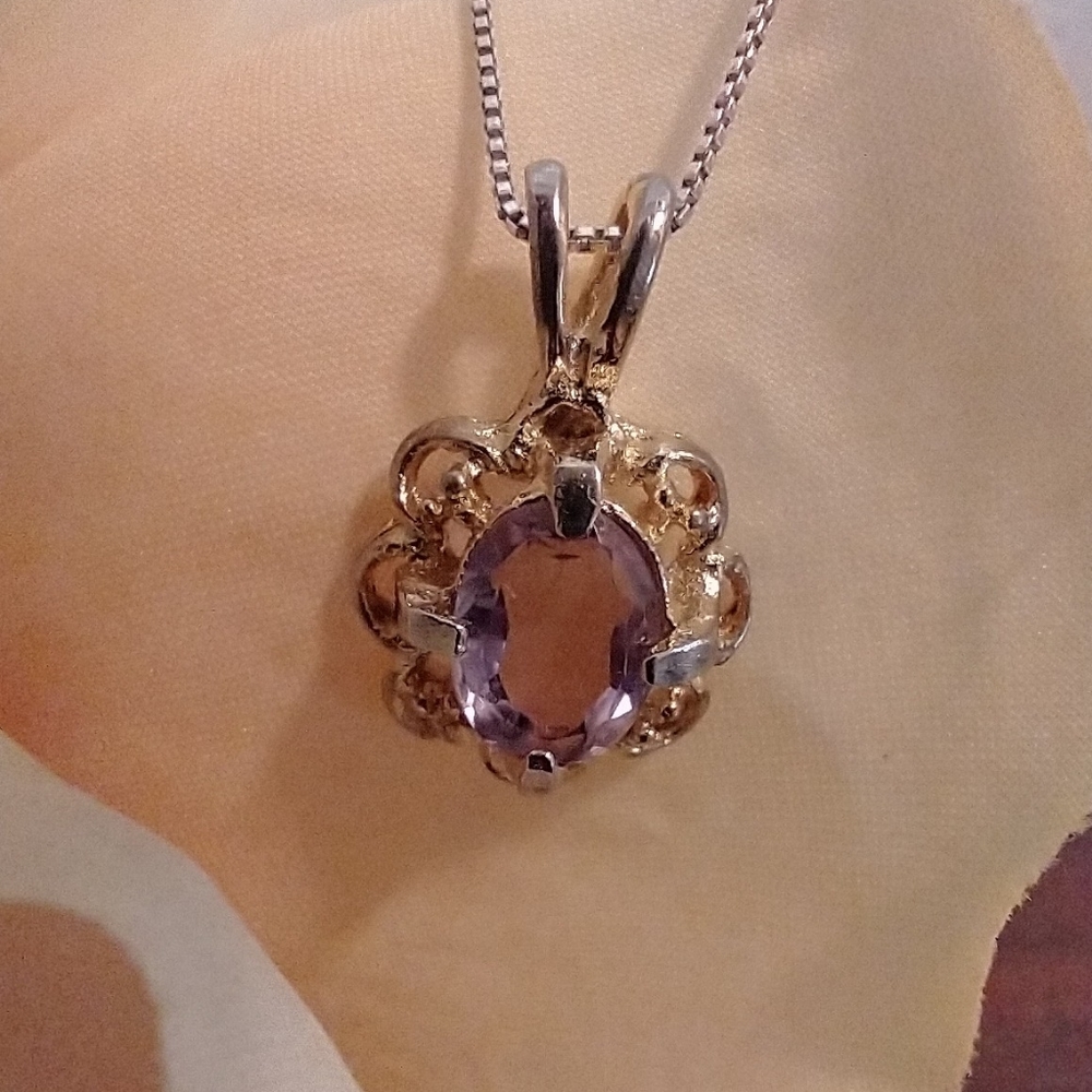 Vintage amethyst pendant